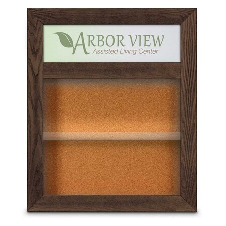United Visual Products Outdoor Enclosed Combo Board, 42"x32", Bronze Frame/Black & Pumice UVCB4232ODBZ-BLACK-PUMICE